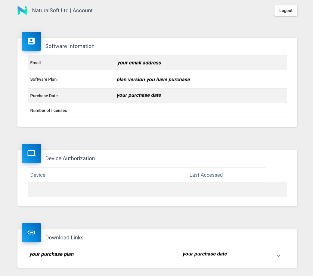 software management page